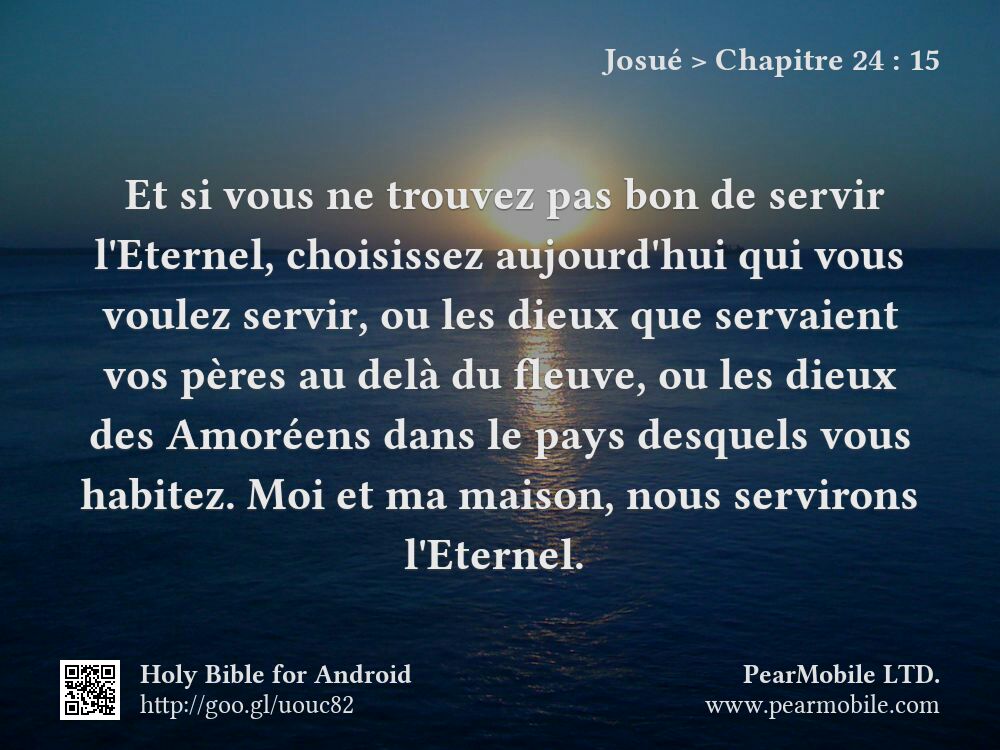Josué, Chapitre 24:15
